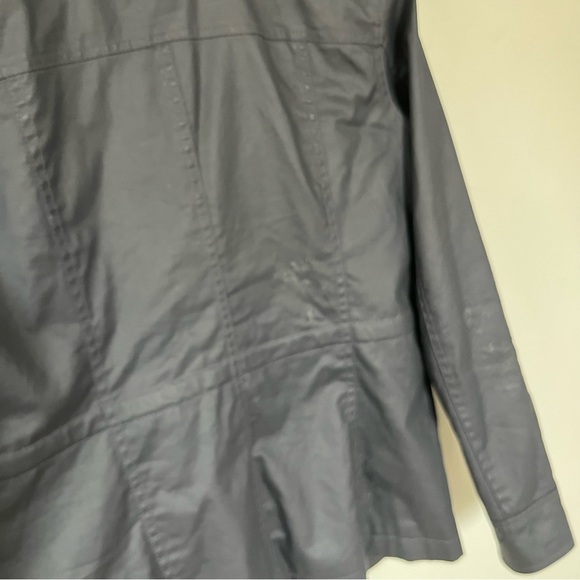 Tommy Hilfiger Women’s Navy Utility Rain Military Jacket Coat Black Blue Small - Picture 10 of 10